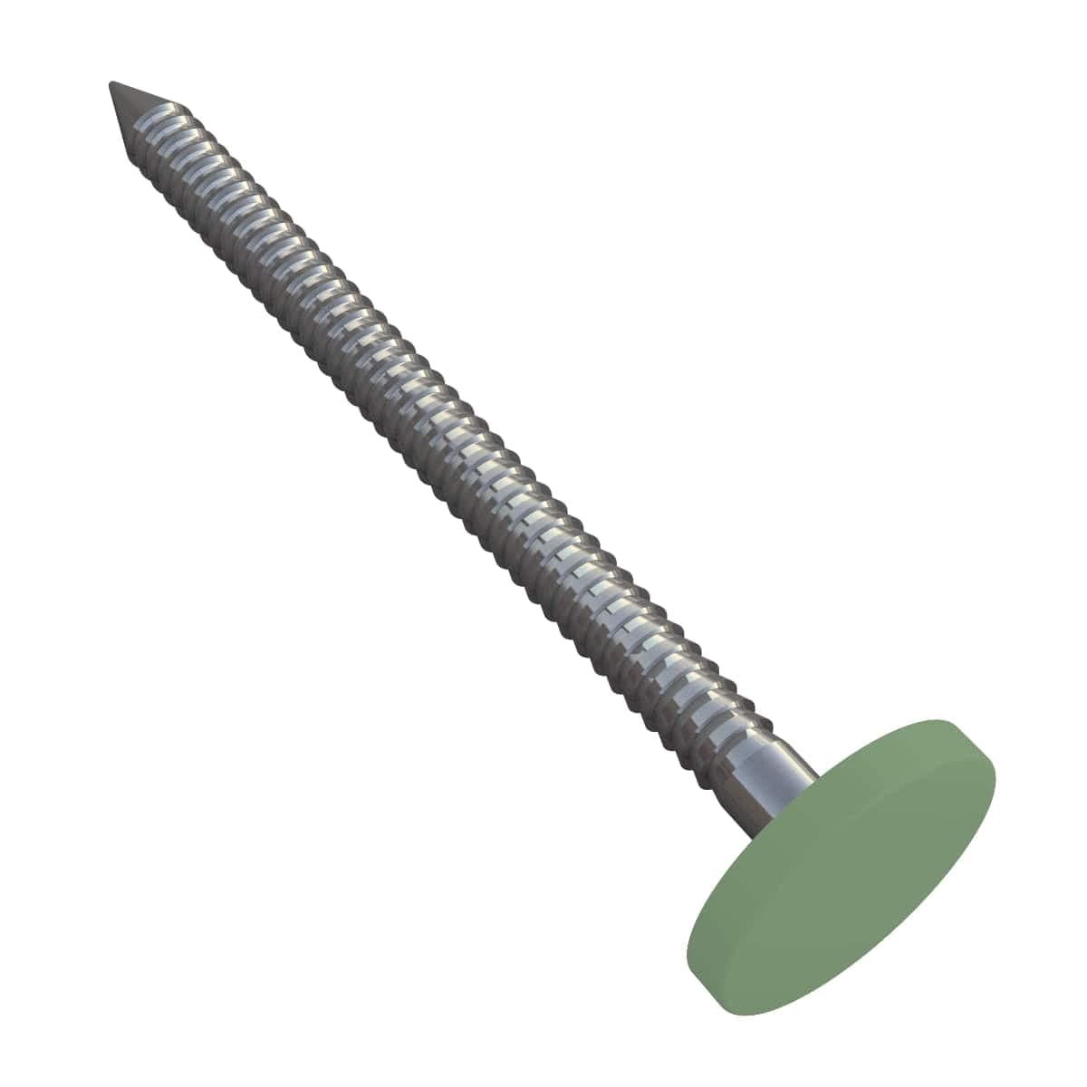 Plastic Headed Nails - 65mm Chartwell Green Woodgrain - Box of 100