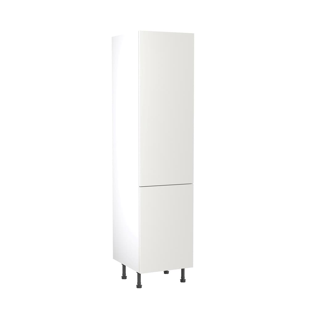 Flatpack 500 Larder Cabinet Value Slab Standard Matt White