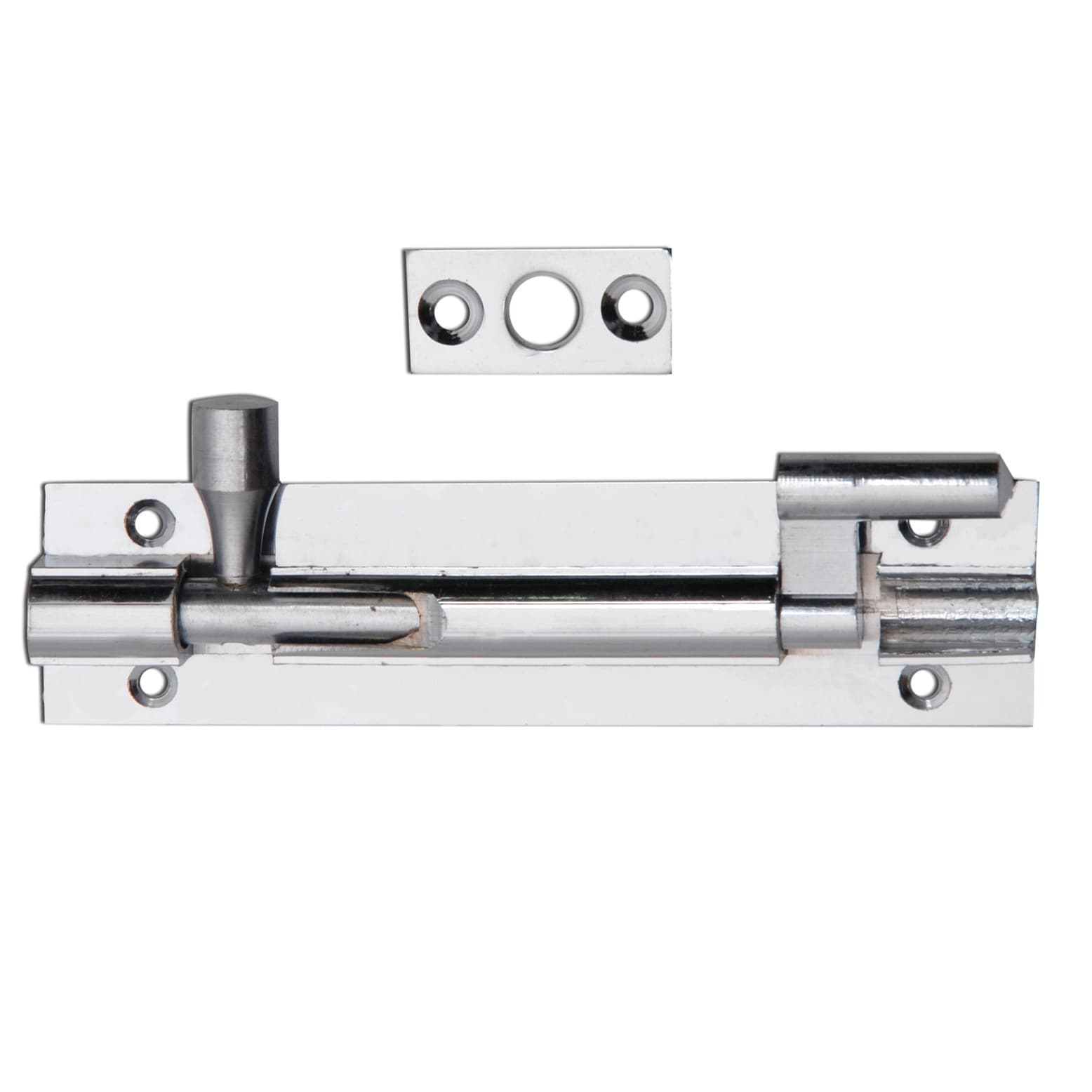 4Trade Barrel Bolt Necked Chrome 75mm