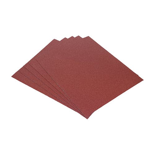Sandpaper Sanding Sheets - Red 230 x 280mm - Grit 180 Fine (5 Sheets)