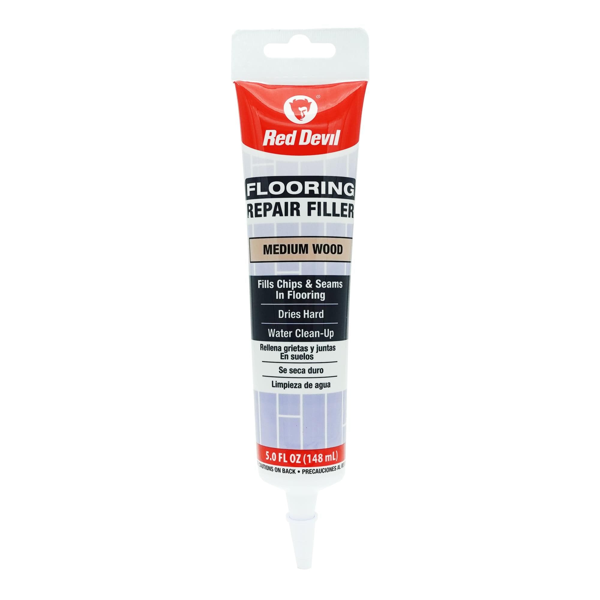 Red Devil Flooring Repair Filler. Repair Chips & Seams in Wood, Laminate, LVT & Tile - Medium Wood