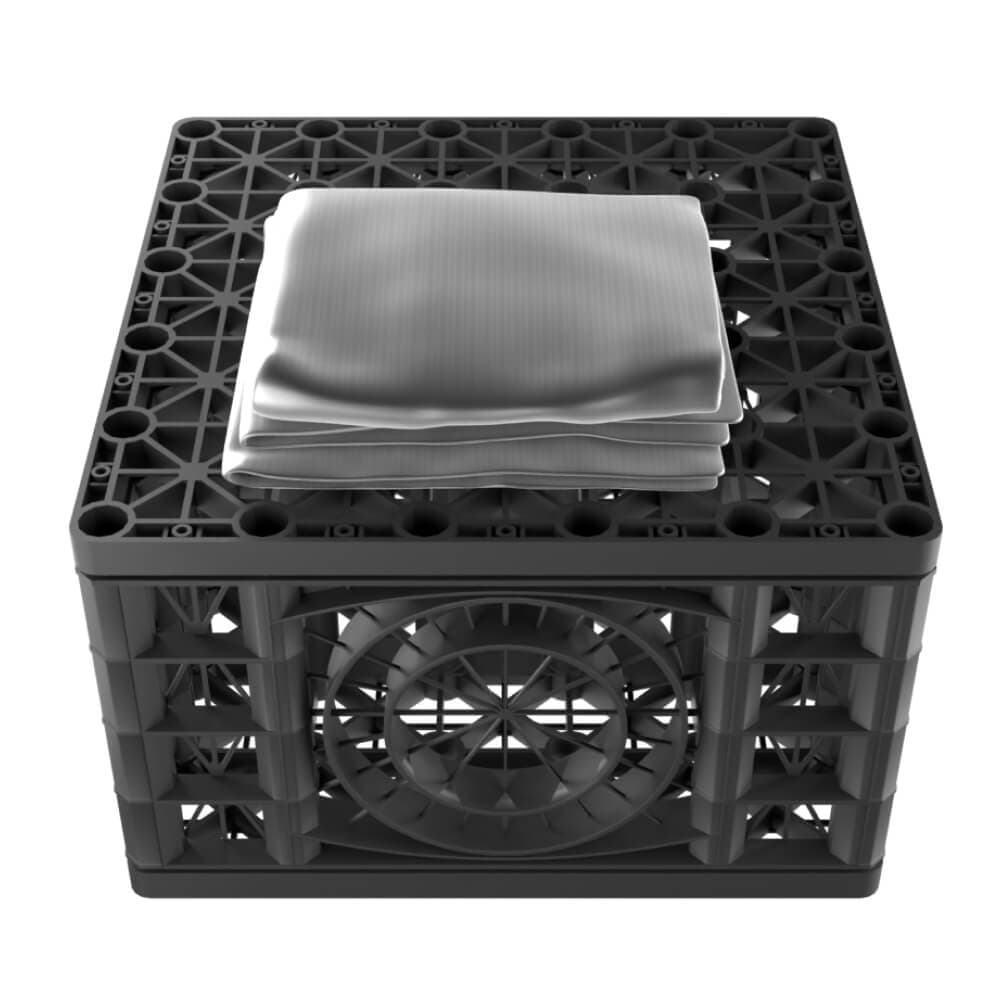 Rainsmart 65 Tonne Shallow Soakaway Crate Flat-Packed with Membrane - 0.13 Cubic Metres