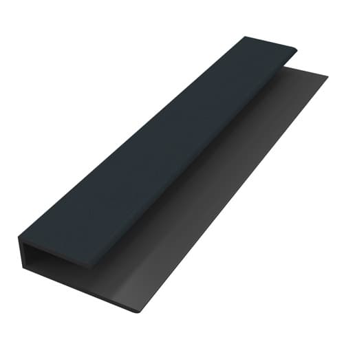 Anthracite Grey Woodgrain Hollow Soffit J Trim - 5mtr