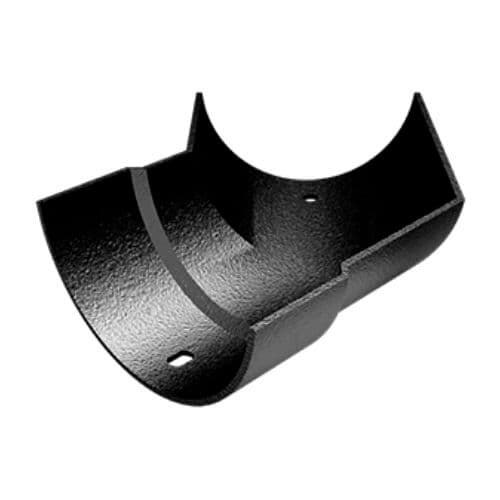 Cast Aluminium Half Round Gutter External Angle - 135 Degree x 114mm Black (9005 Leatherette)