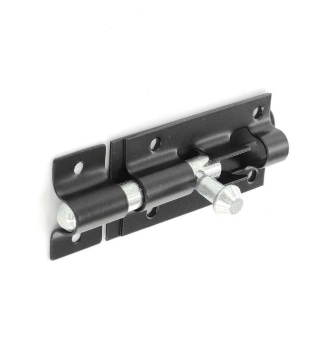 Straight Steel Tower Bolt - Black Powder Coated - 150mm - Hardware Solutions