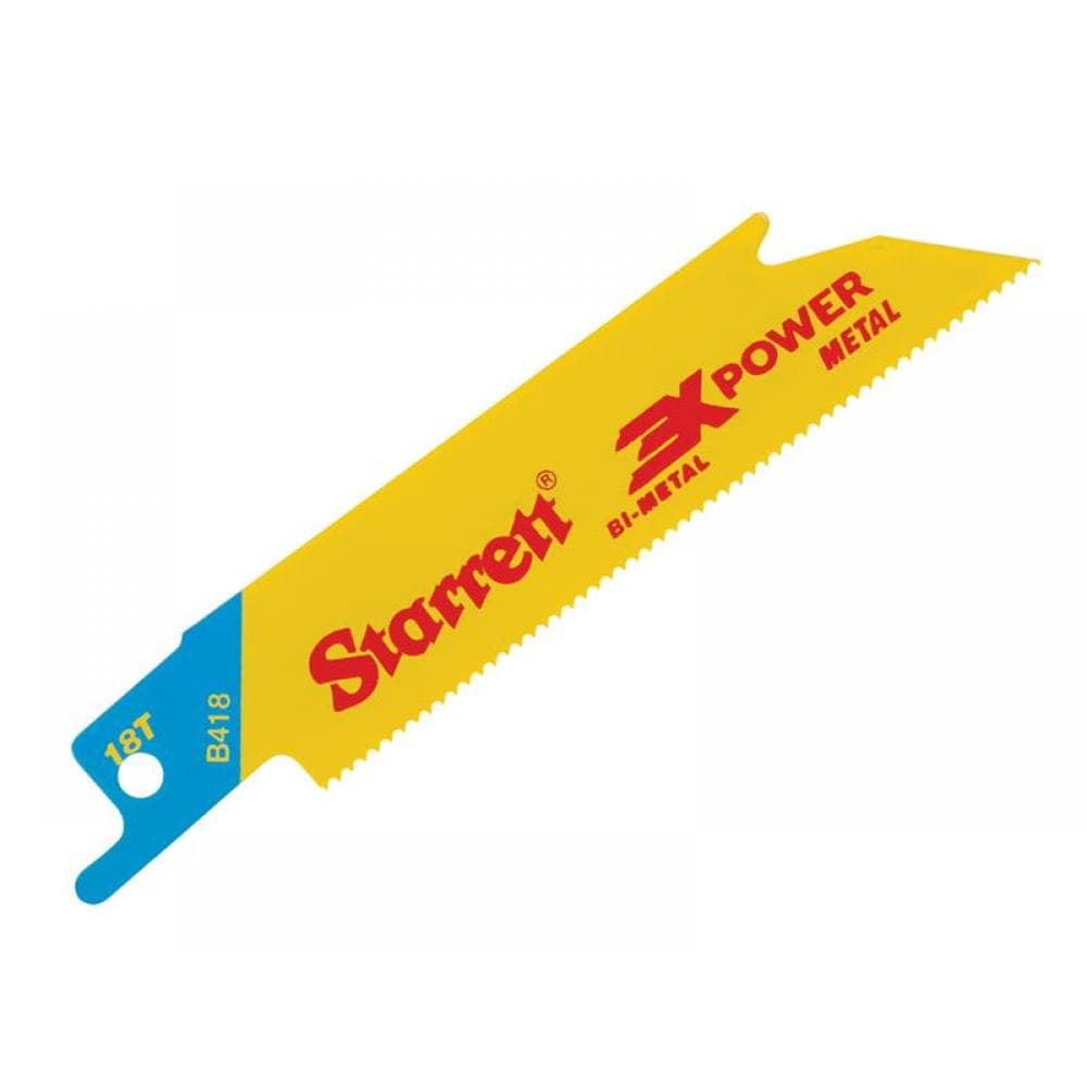 Starrett B418-5 B418-5 Bi-Metal Reciprocating Blade Metal Straight 100Mm 18 Tpi (Pack 5)
