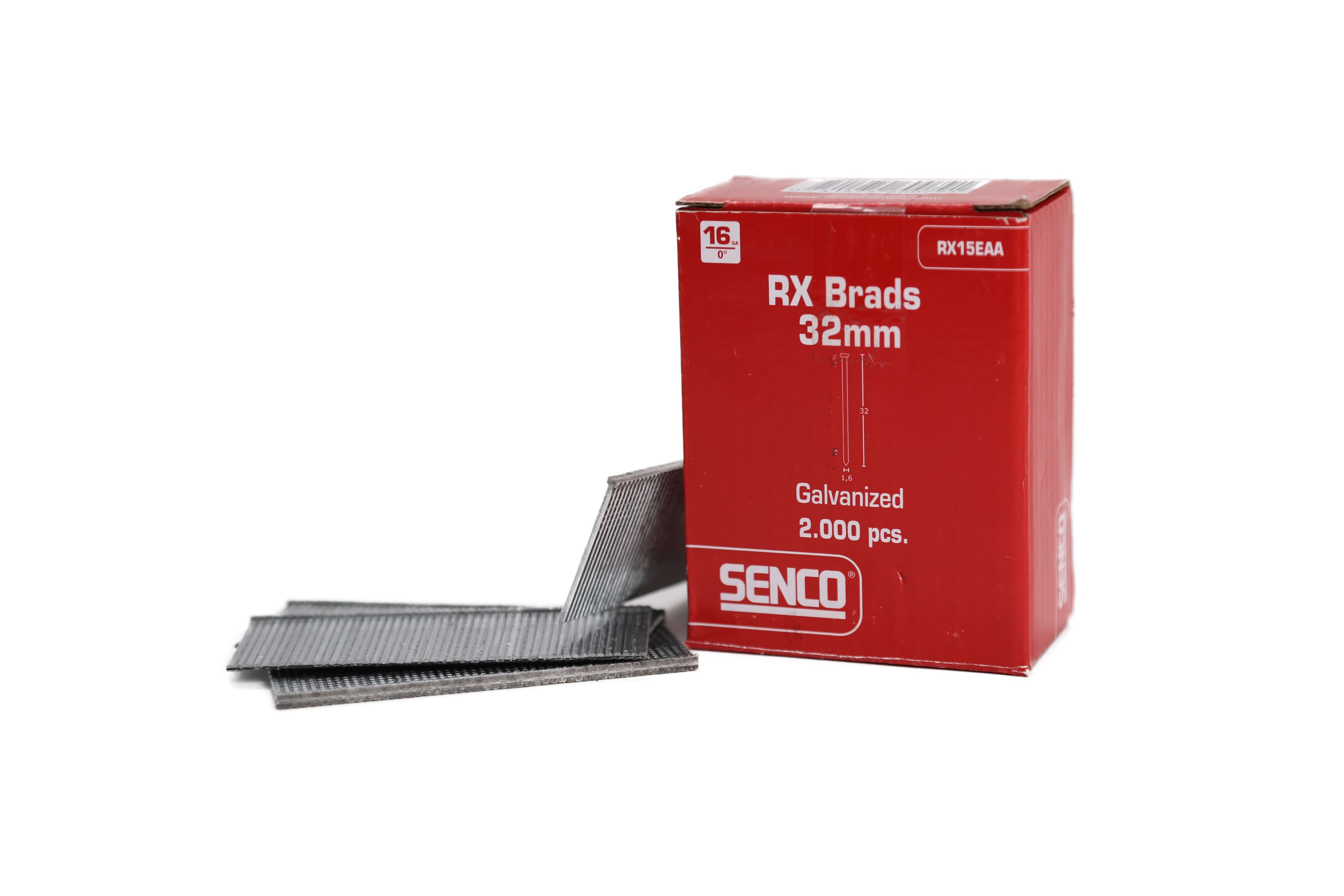 Senco RX15EAA 16-Gauge Rx Straight Brad Nail Galv 32Mm Box 2000