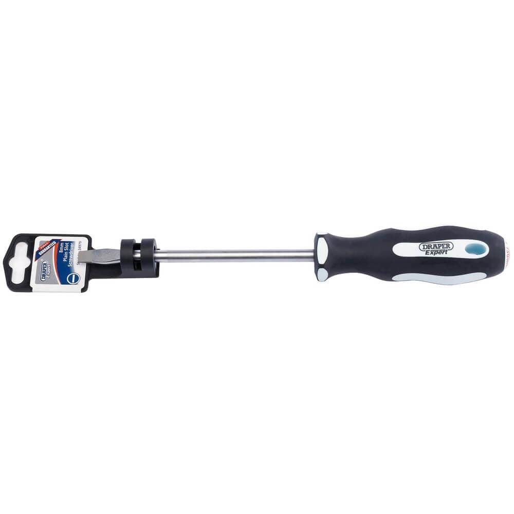 Draper Expert 34979 Plain Slot Soft Grip Screwdriver 8.0 X 150Mm each