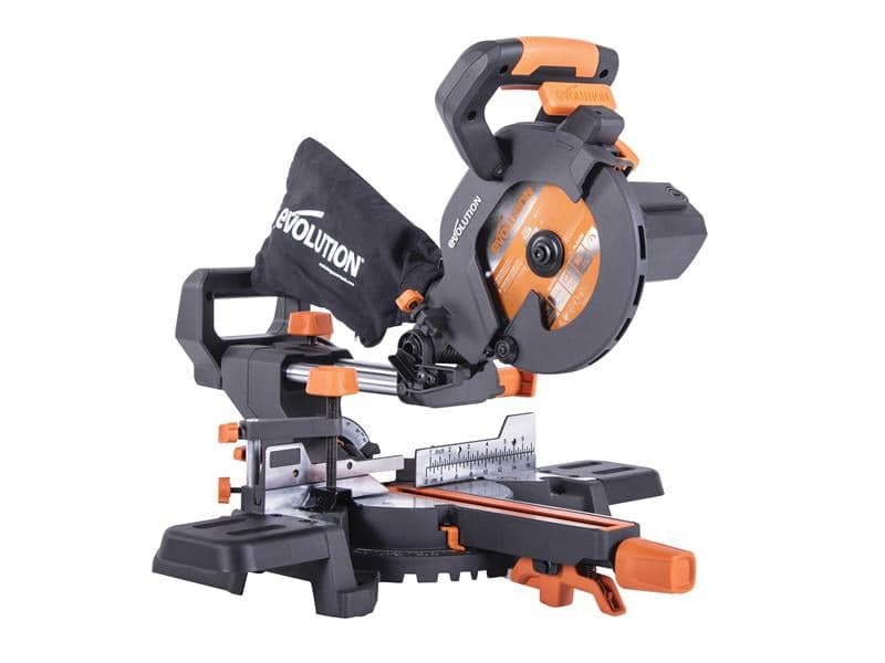 Evolution 047-0001A R185Sms+ 185Mm Multi-Material Sliding Mitre Saw 1200W 240V