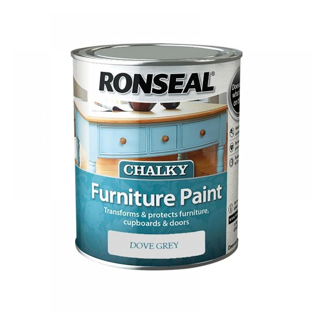 Ronseal 37564 Chalky Furniture Paint Dove Grey 750Ml