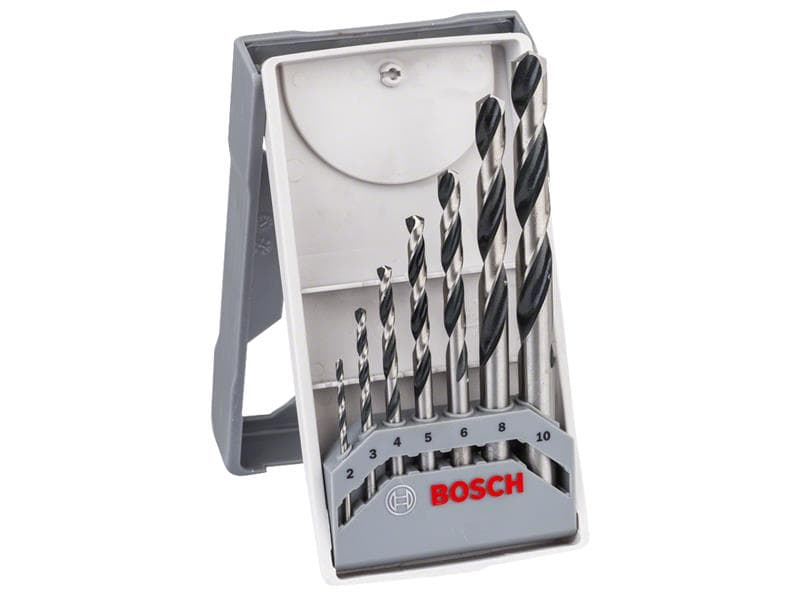 Bosch Powertool Accessories 2608577347 Hss Twist Pointteq Drill Bit Set 7 Piece