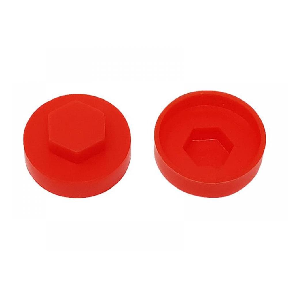 Forgefix TFCC19PR Techfast Cover Cap Poppy Red 19Mm (Pack 100)