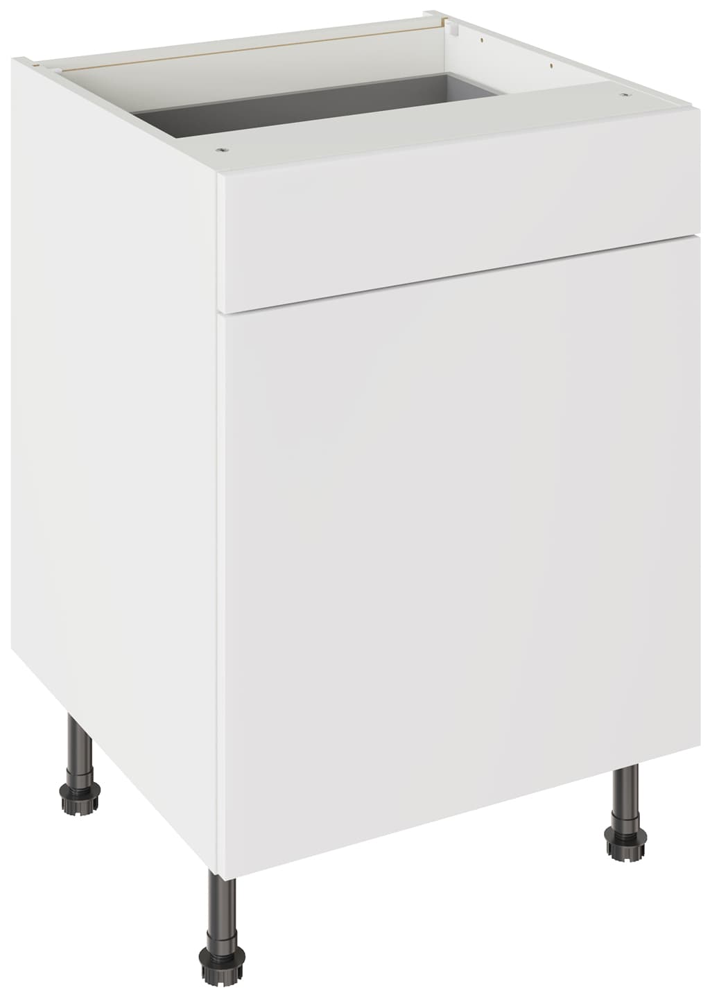 Flatpack 600 Drawerline Base Cabinet Value Slab Standard Matt White