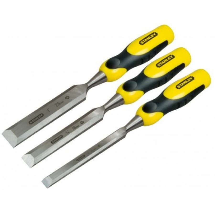 STANLEY Dynagrip 3 Piece Strike Cap Wood Chisel Set