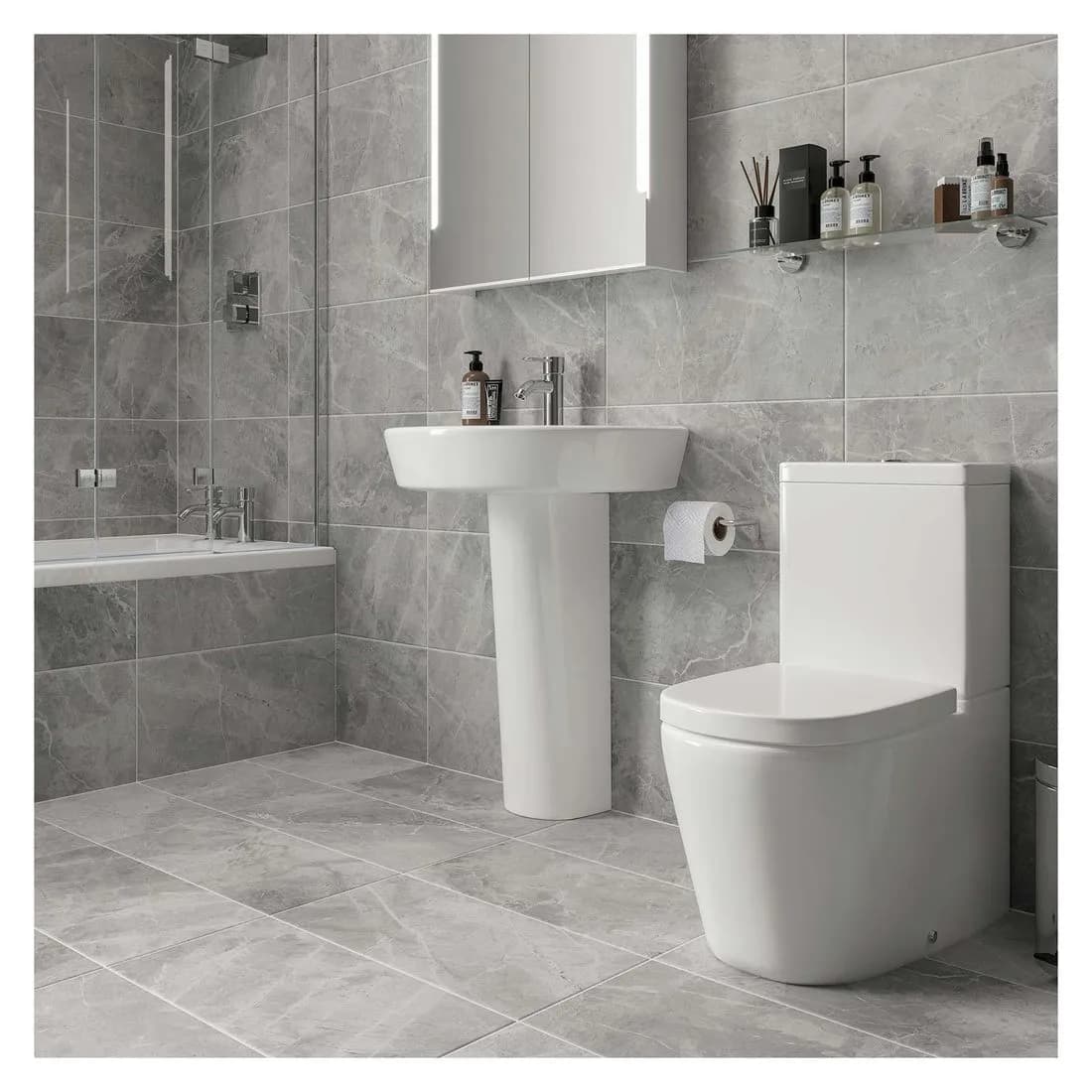 Regency Porcelain Tile Light Grey 300 X 600Mm 1.08M2 Pk6