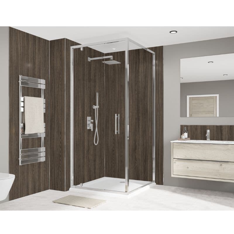 Wetwall Bathroom Wall Panel - 2440mm x 1200mm x 4mm - Americian Walnut