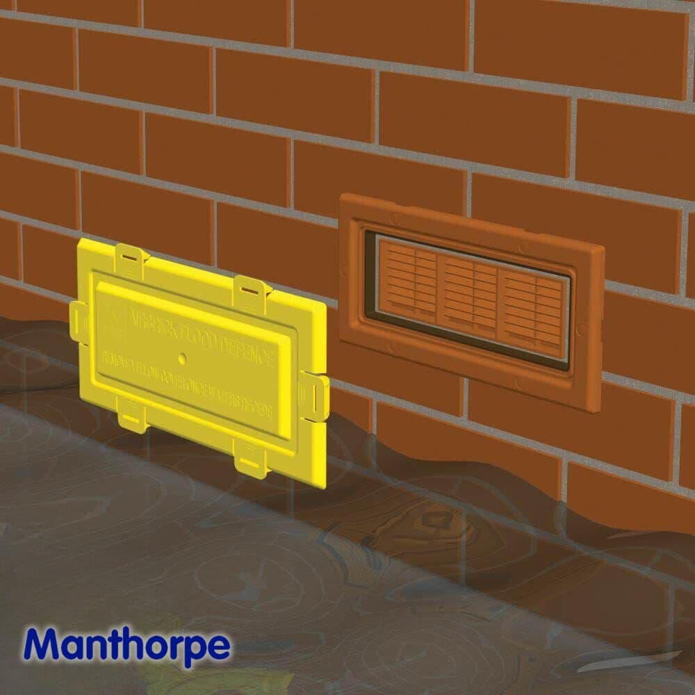 Subfloor Ventilation Airbrick Flood Defence - Buff