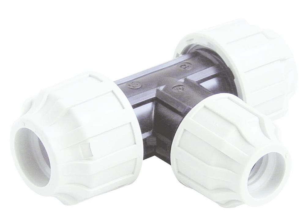 MDPE Tee Centre Reducing - 50mm x 32mm