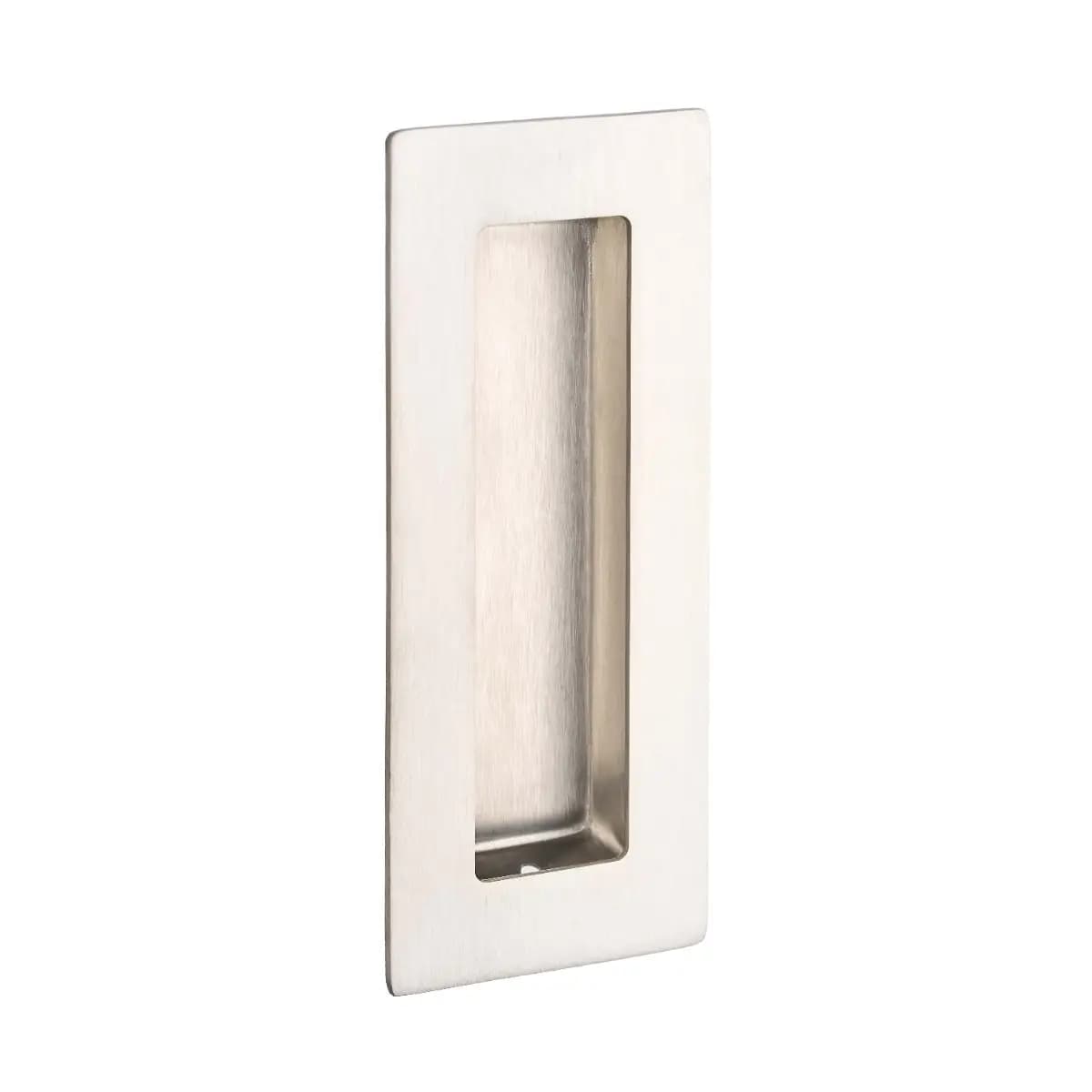 Sliding / Pocket Door Flush Handle - 120 x 50mm - Satin Stainless Steel - Hardware Solutions