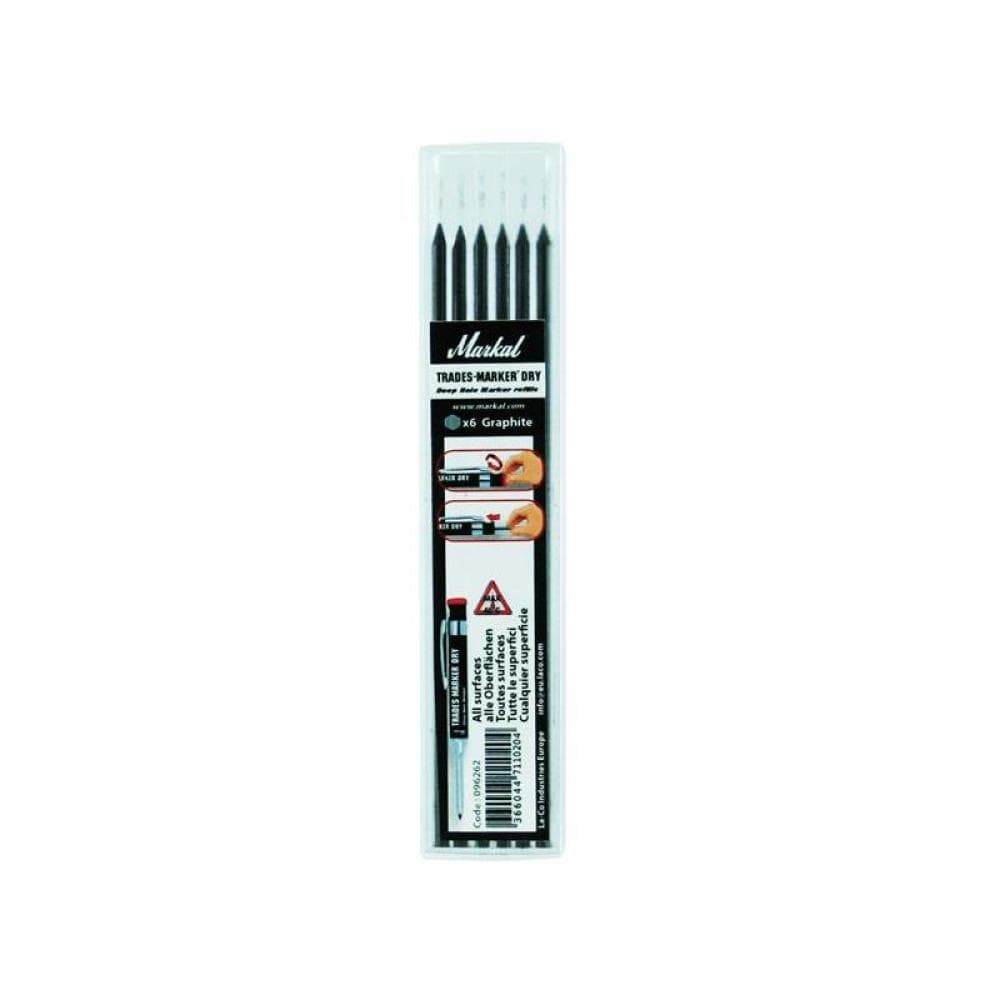 Markal MRK-96262 Trades-Marker® Dry Graphite Refills (Pack 6)