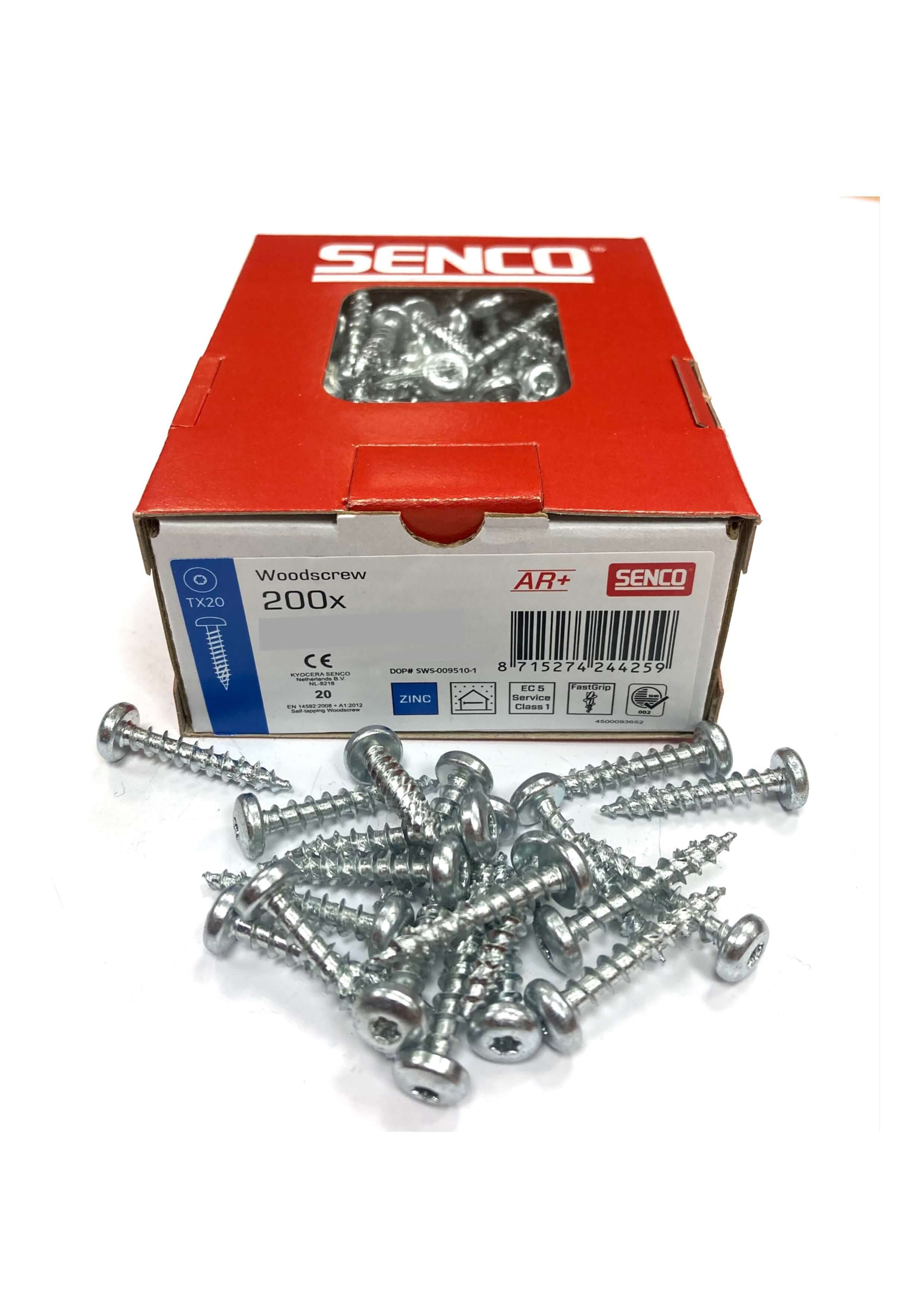 Senco 31198060080 General Purpose Woodscrew Pan Galv 6 0X80 Tx30 Full Thread BOX 100