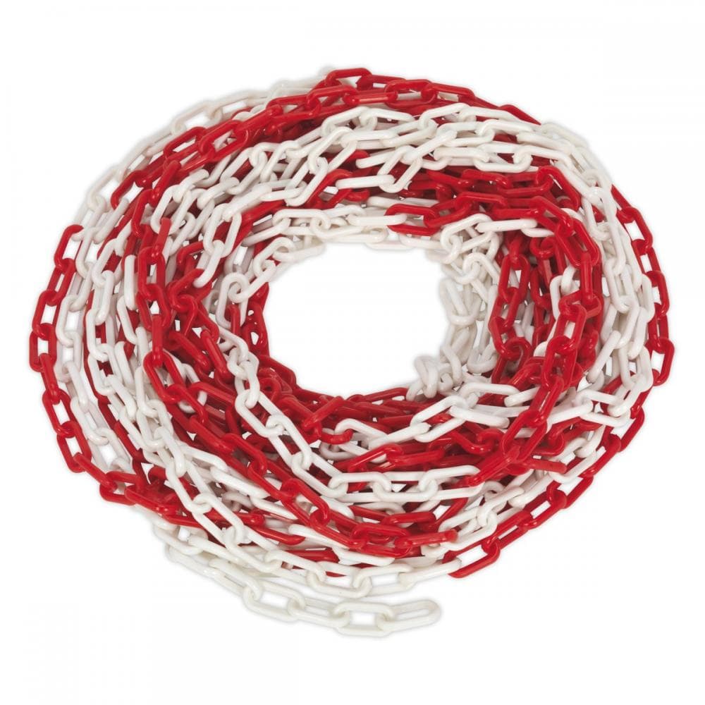 Sealey HSC25M Safety Chain Red/White 25M X 6Mm