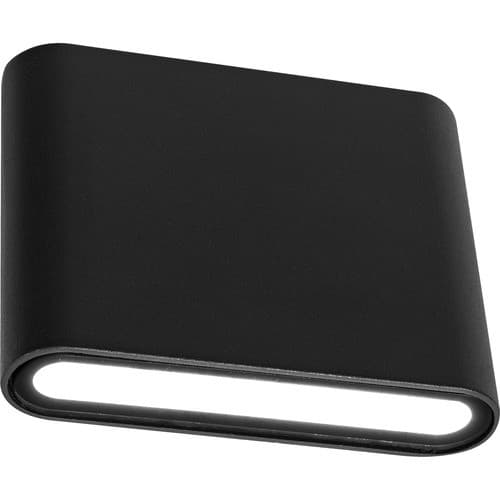Lexd8Fudg3-01 Exterior 10W 520Lm Decorative Flat Up/Down Ip54 Led Wall Light - Grey Slate 3000K LEXD8FUDG3-01