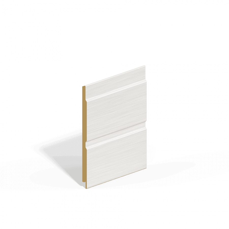 Double Shiplap MDF Cladding - 194mm x 4.88mtr Grey White