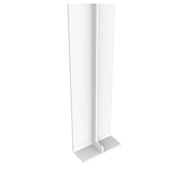 White Flat Fascia Double Ended Joint Trim - 600mm