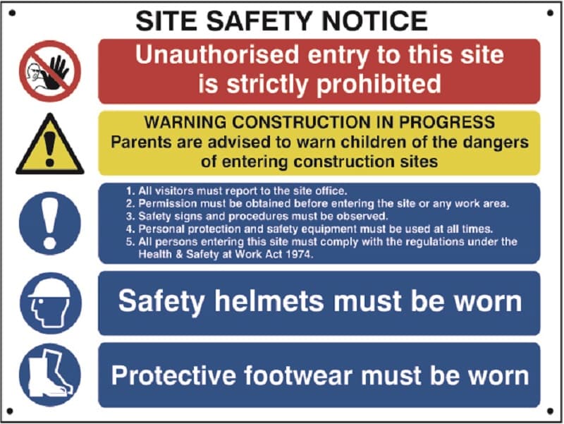 Spectrum Jumbo Composite Site Safety Sign
