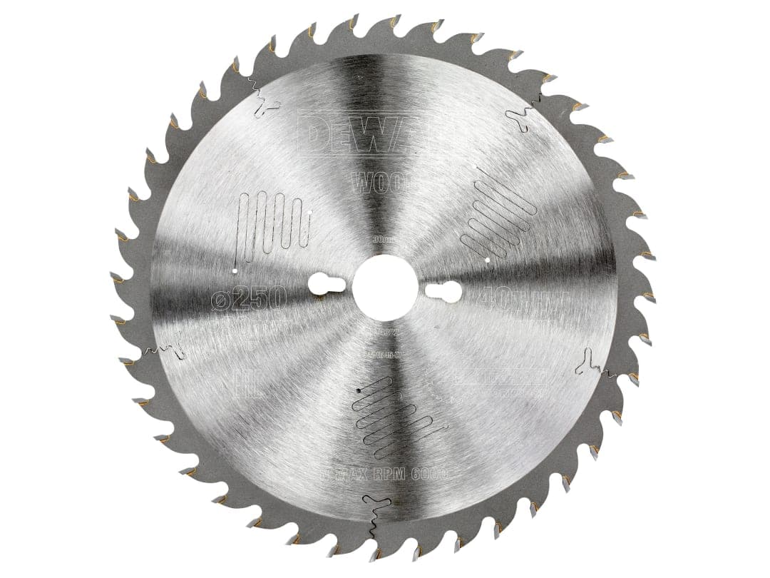 DEWALT Power Tools Series 60 Circular Saw Blade 250 x 30mm x 40T DT4322-QZ