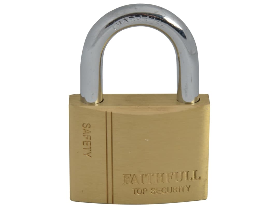 Faithfull Brass Padlock 50mm 3 Keys FAIPLB50