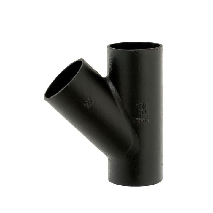 Mech 416 Cast Iron Soil Branch - 45 Degree x 70mm