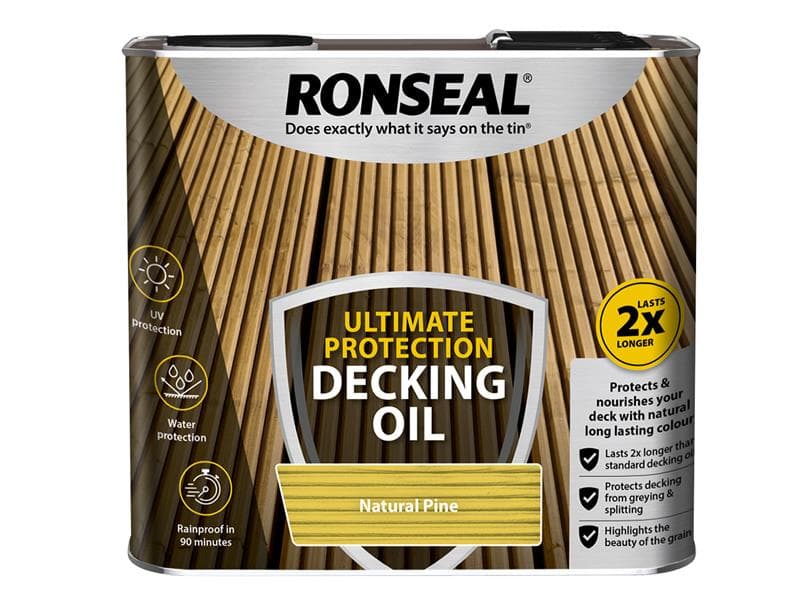 Ronseal 36936 Ultimate Protection Decking Oil Natural Pine 2.5 Litre
