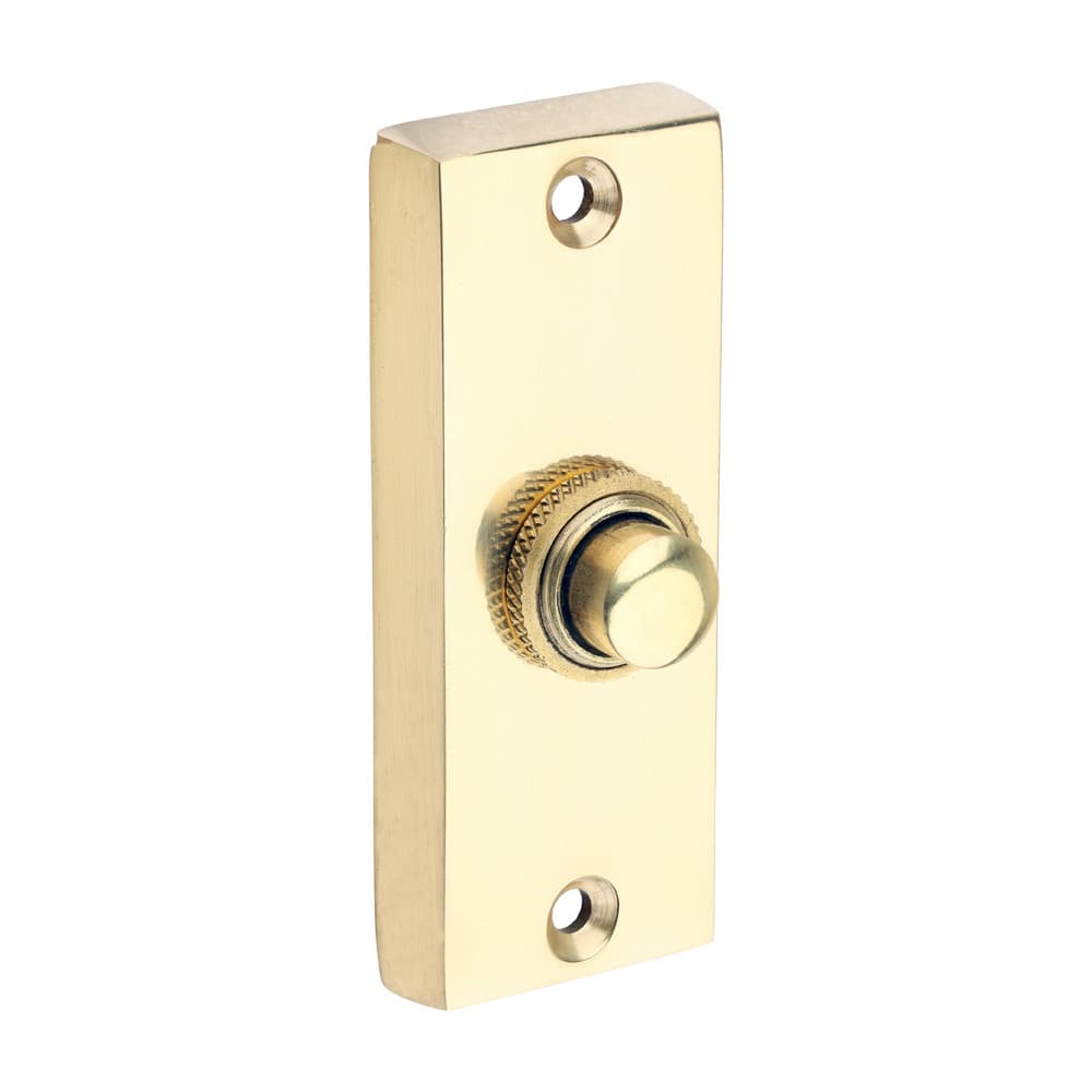 Timco Traditional Door Bell Push - Polished Brass TIMpac 1 200213P