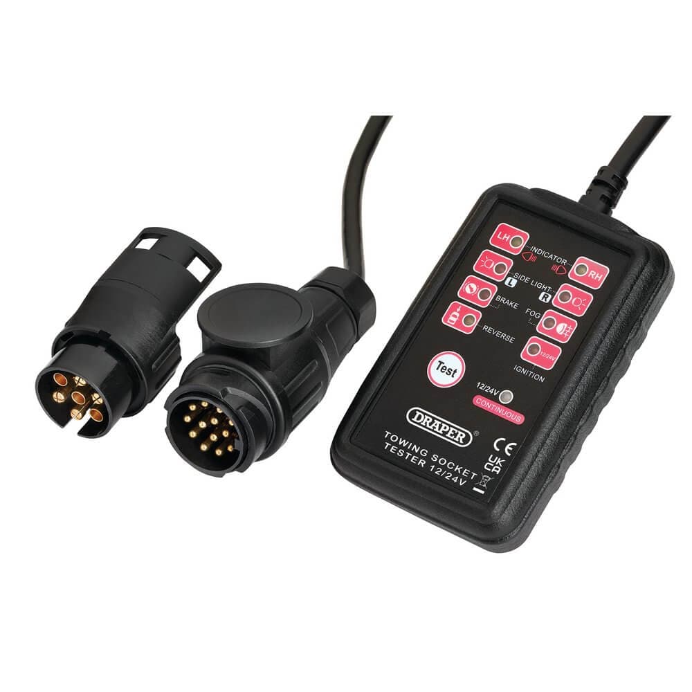 Draper 13 And 7-Pin Towbar Socket Tester Pk 1 27197