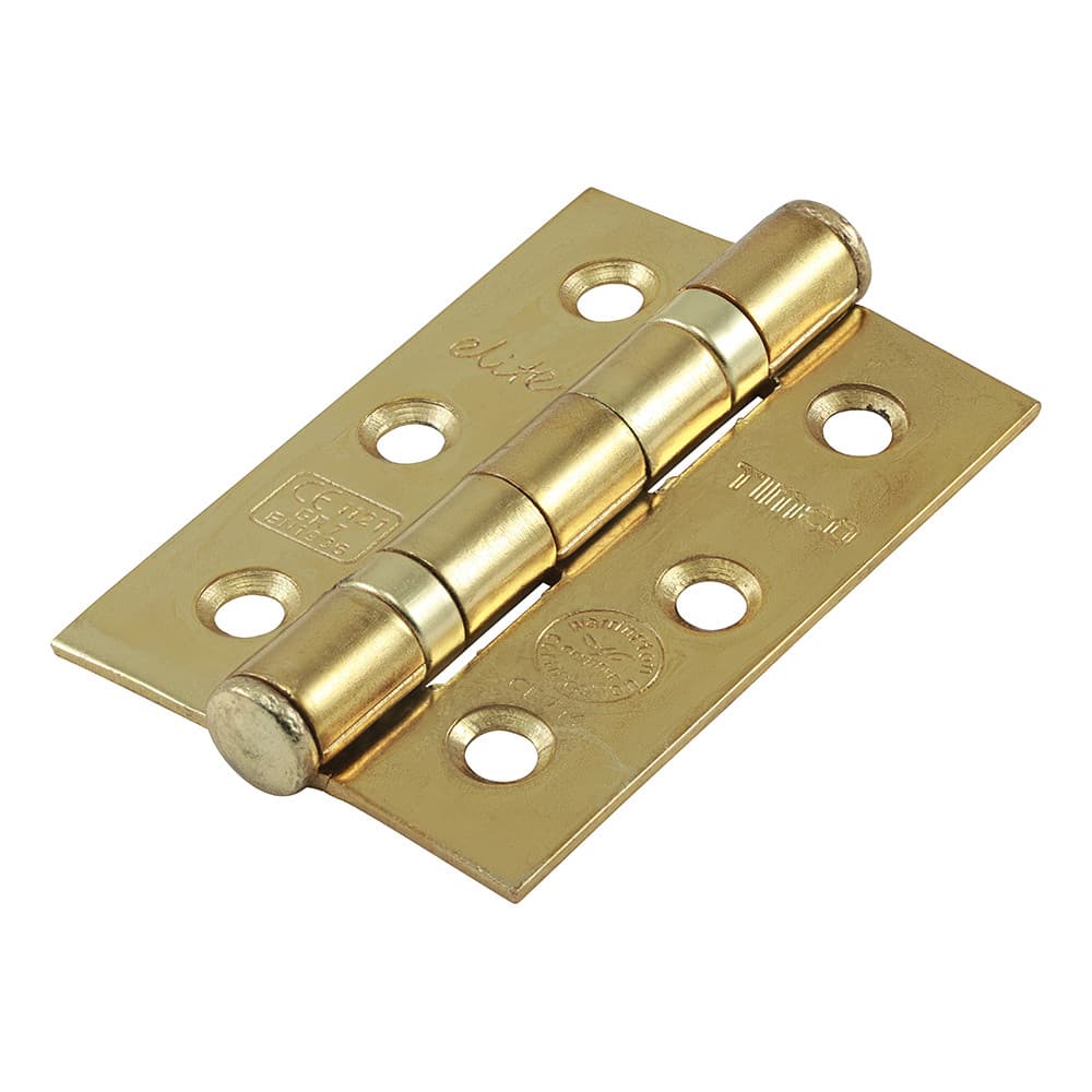 Timco 334101 Grade 7 Fire Door Hinges - Electro Brass 76 X 51 X 2.2