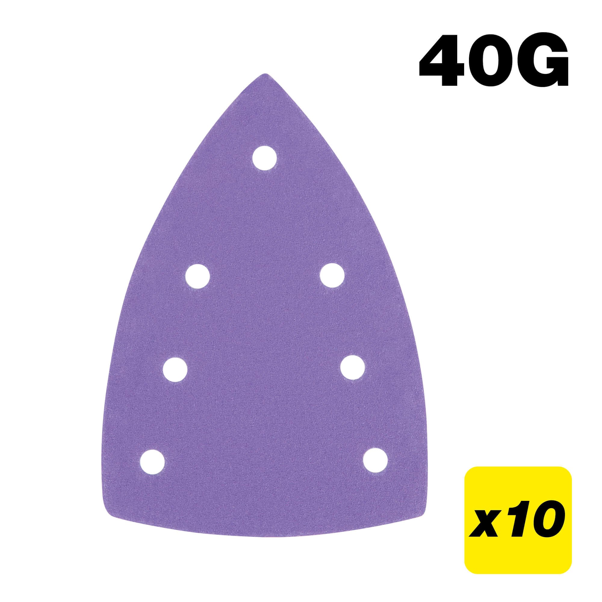Trend 100 X 150Mm 7-Hole 40G Detail Sanding Pad 10 Pack AB/DET1/40Z