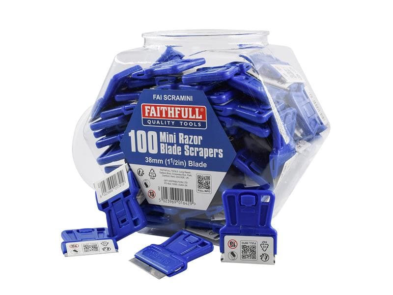Faithfull FAISCRAMINI Mini Scrapers Full Display Unit (100)