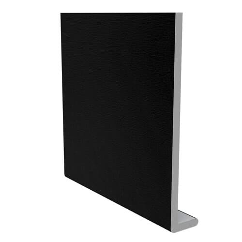 400mm Black Ash Woodgrain Fascia Capping Box End Board - 10mm x 1.25mtr