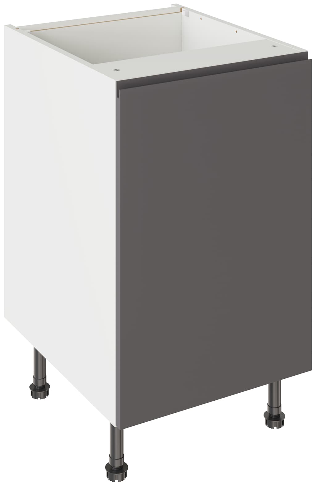 Flatpack Base Unit J-pull Super Gloss Graphite 500mm - FKKJ0403