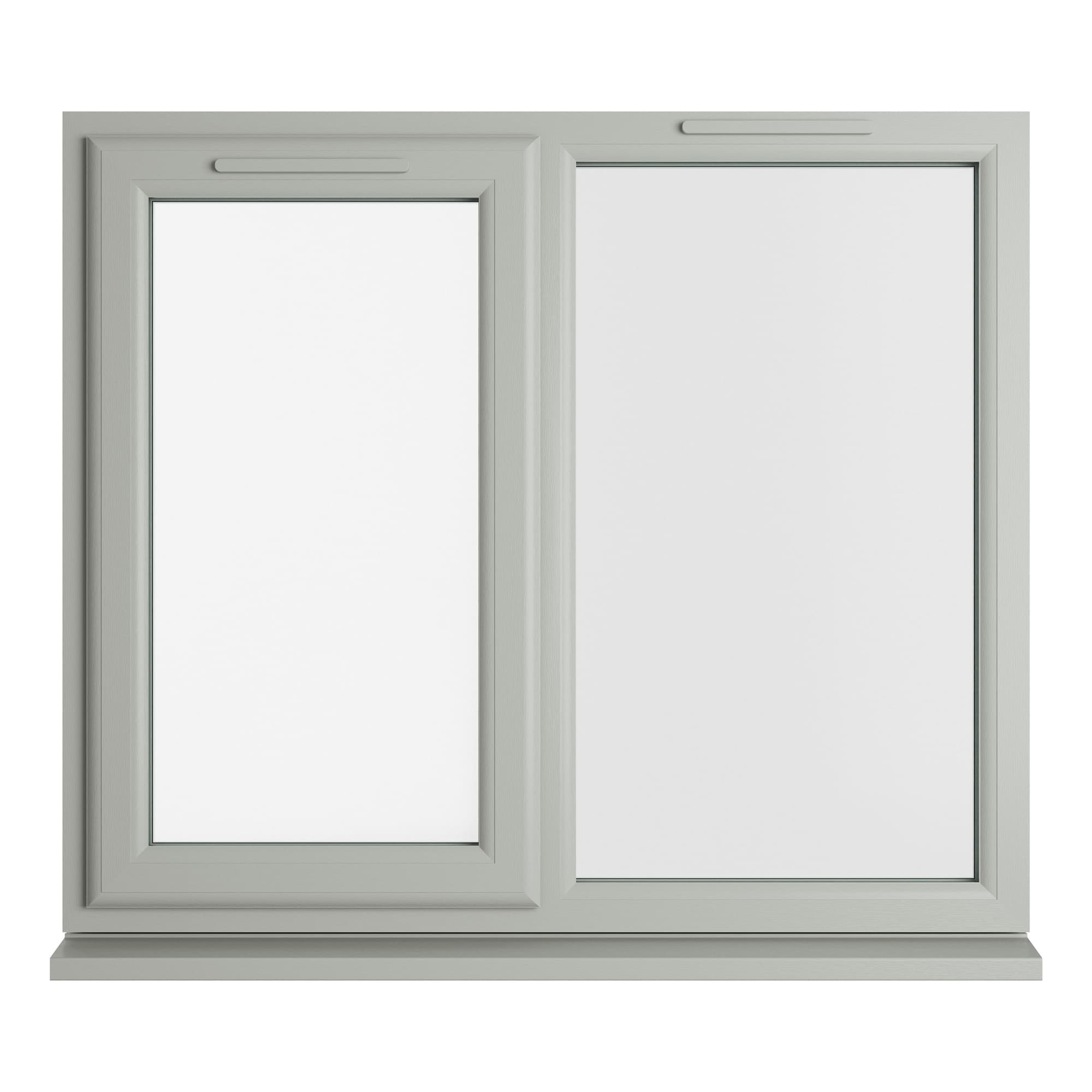 Crystal Double Glazed uPVC Window Agate/White Left Hung 1115mm x 1190mm Clear