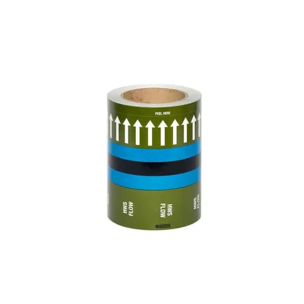 Pipemark 275mm x 33m Pipeline Identification and Flow Direction Self Adhesive Label (Roll) Indoor
