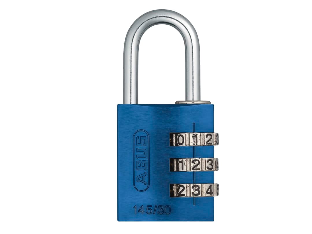 ABUS Mechanical 145/30 30mm Aluminium Combination Padlock Blue 46577 10046577-01