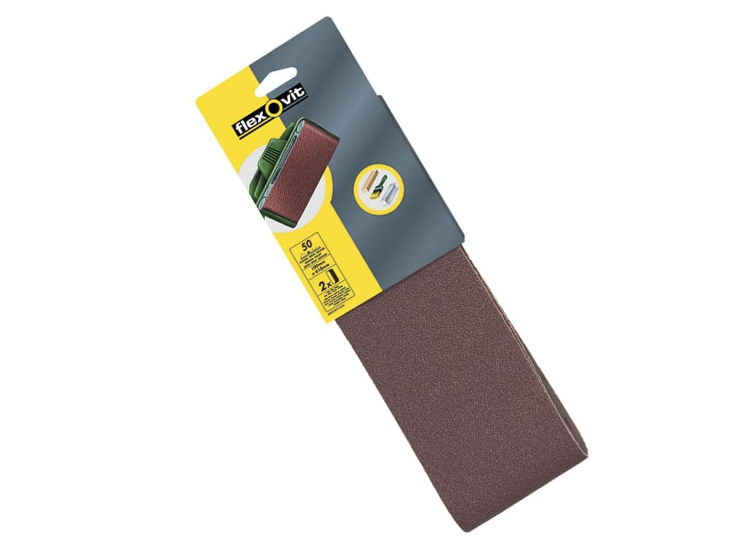 Flexovit Cloth Sanding Belt 610 x 100mm Fine 120G (Pack 2) 63642526479