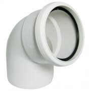 FloPlast Ring Seal Soil Bend Single Socket - 135 Degree x 110mm White