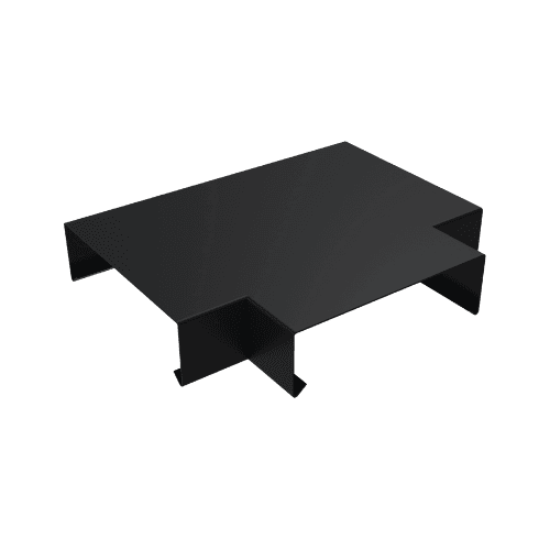 Aluminium Coping T Junction for 301-350mm Wall - 410mm Black (9005 Matt)