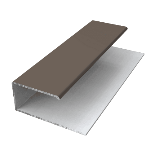 Naturale Cladding Aluminium J Edge Trim - 3mtr For Greyed Oak - Pack of 2