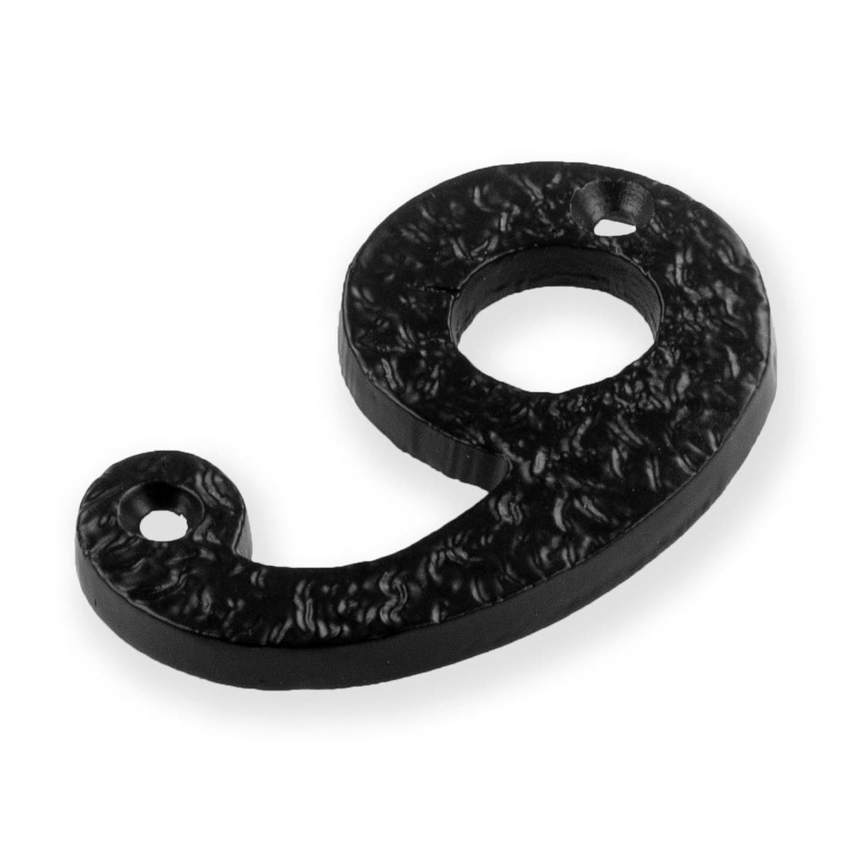 No 9 - Iron Door Numeral - Black Powder Coated - 75mm - Hardware Solutions