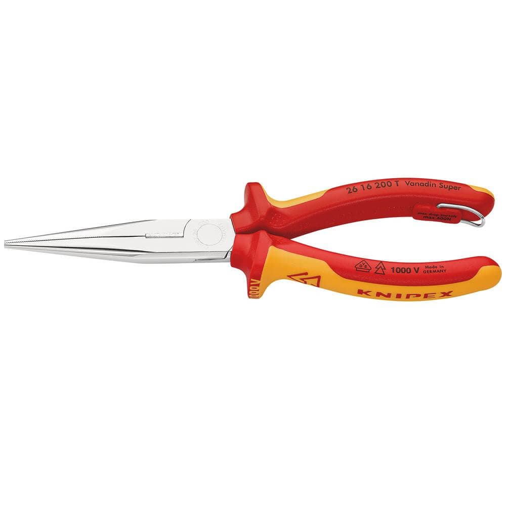 Knipex 26 16 200 T Bk Snipe Nose Side Cutting Pliers 200Mm Pk 1 25245
